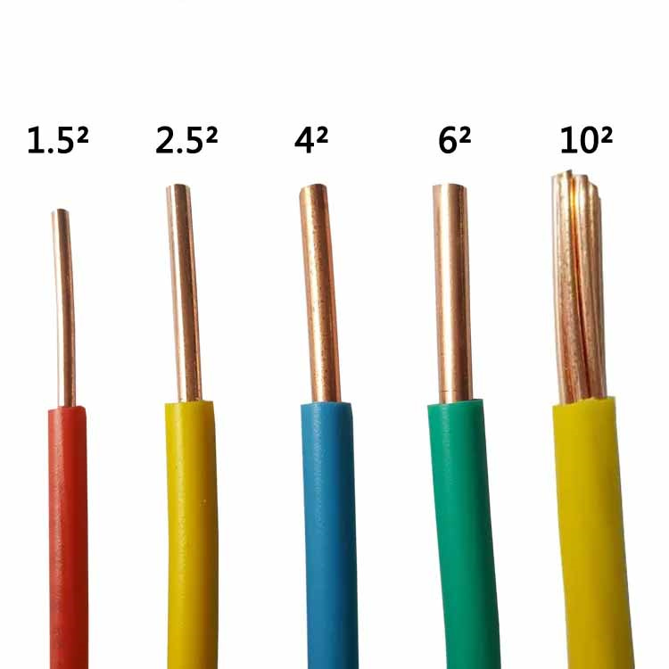 Heißes 1,5 mm 2,5 mm 4 mm 6 mm 10 mm einadriges Kupfer-PVC-Hausverdrahtungs-Elektrokabel und Drahtpreis Baudraht