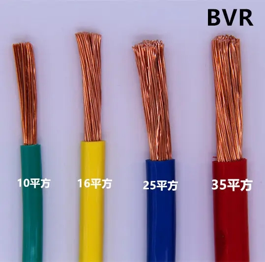 99,9999 % reines Kupfer China Power Cable And Wire Factory Kupferleiter Isolierter PVC-Draht BV BVR